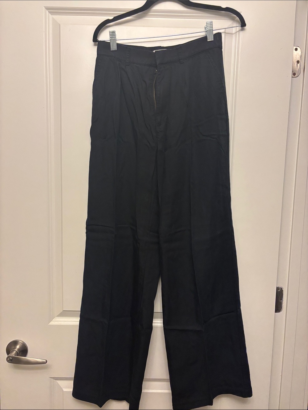Abercrombie & Fitch Black Men's Wide-Leg Dress Pants